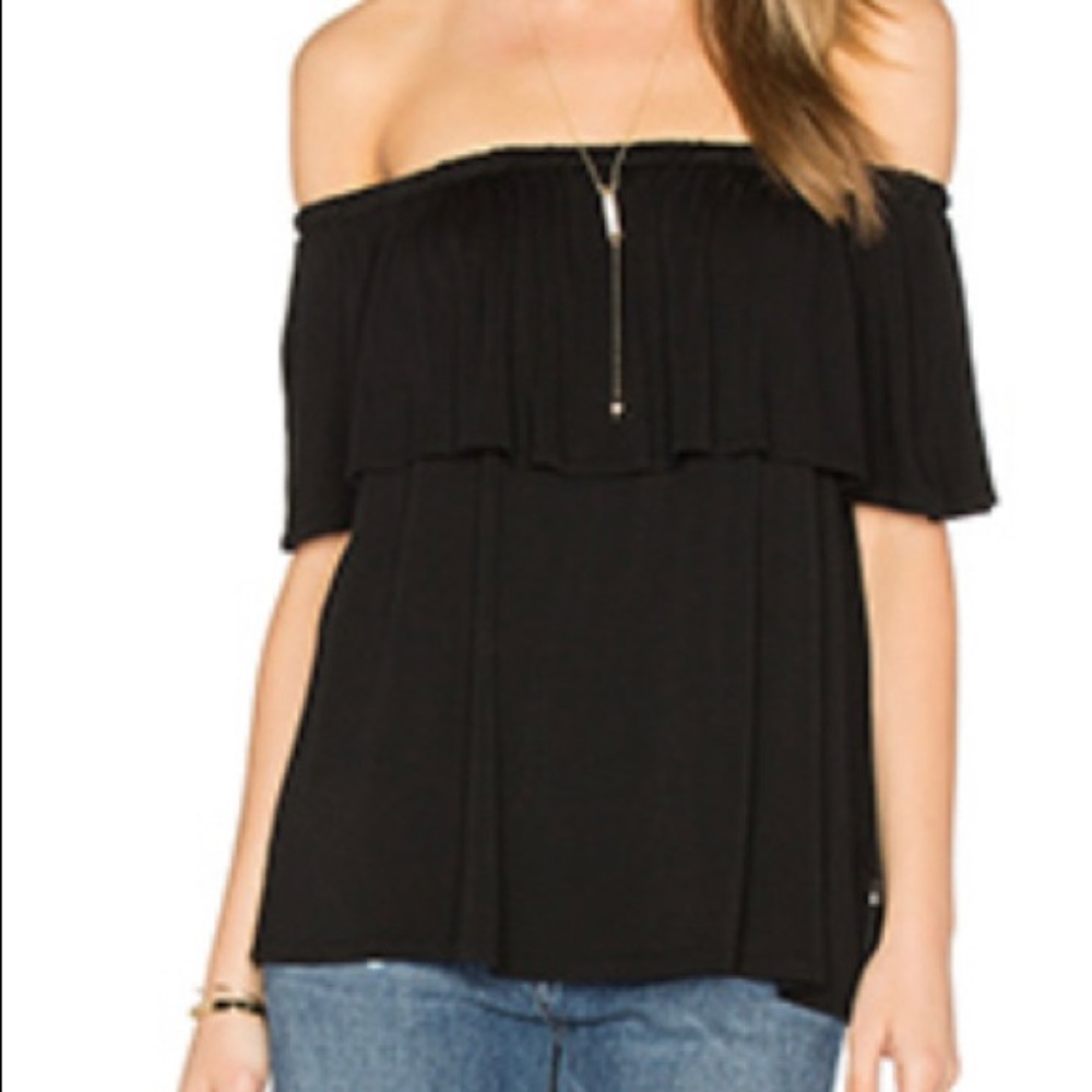 REVOLVE Off the shoulder black top